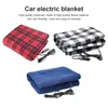 Filtar 12V Electric Filt Classic Double-Side Fleece Portable Car Heat Mattor varm uppvärmd matta varmare kallt väder
