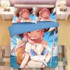 Set di biancheria da letto tokisaki kurumi set di cartone animato copripiumini anime cover cuscinetti da letto con pipistrelli stampati 3D