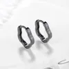 Hoop Earrings 925 Sterling Silver Small Circle With Flower Shape Geometric Jewelry For Birthday Gift S-E930