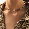 Chaînes Eyes perles Long Pendant Collier Bohême Collit Collar Stat Choker for Women Girls Personality Bijoux