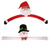 Juldekorationer Santa Claus/Snowman Tree Toppers Hugger med hatt och poserbara armar semesterprydnader vinterparti.