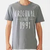 T-shirts pour hommes Tops Shirt Men Original Depuis 1991 Distressed In Funny Vintage Geek Custom Male Tshirt XXX