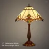 Tafellampen fumat gebrandschilderd glazen lamp barokke Europese stijl bedtint vintage retro woonkamer verlichtingsarmaturen