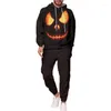 Kvinnors tvåbitar byxor 2023 Jul Halloween Print Man's Clothing Sportwear Casual 2 överdimensionerade hoodies set Sport Wearing Drop