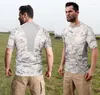 Men's T Shirts 2023 Summer Multicam Arid Tactical Short Sleeve Shirt Tight Compression MCA Quick-dry Safari Style