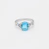 Wedding Rings For Women Costume Jewelry Engagement CZ Crystal Female Purple Red Sky Blue Birthstone Ring