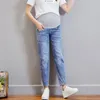 Bottnity Bottnity Vintgae Washed Denim Jeans pour femmes enceintes Vêtements élastiques Belly pantalon lâche grossesse
