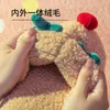 Slippers Women Fluffy Winter Christmas Reindeer Warm Plush Home Fleece Cotton Soft Sole Anti Slip Indoor Men Slipper