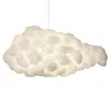 Pendantlampor Restaurang Cloud Chandelier Style Lamp Creative Art Silk Lighting Children's Club Engineering WF1027Cloud Nordic