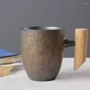 Muggar japanska retro stoare vatten kopp keramik mugg hem dricka kaffe te handmålade koppar