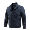 Jackets masculinos Primavera Summer Men Jaqueta fina casual colar de cor sólida colar slim fit