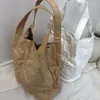 Shopping Bags 5PCS / LOT Brown Kraft Paper Recyclable Female Handbags Shoulder Tote Bag Women