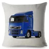 Oreiller/décoratif lourd gros camion Autotruck impression jeter couverture 45 45 cm carré couvre lin étui canapé décor à la maison oreillers cas