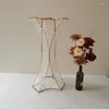 Parti Dekorasyonu 4pcs Düğün Dekoru Altın Kaplama Çiçek Vazolar Stand Tutucular Yol Kurşun Çiçek Buket Props Masa Merkez Parçası