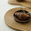 Plates Water Wave Shaped Bread Plate Creative Cake Dessert Wooden Dinner For Afternoon Tea Kitchen Decoration Accessories