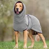 犬のアパレルS-5xl冬の温かいペット服太い衣類コート中程度の大きな犬用フリースベルベットヴォルフハウンドシェパードジャケットペット供給