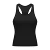 Yoga Outfit Racerback Tank Tops Women Fitness Sleeveless Cami Top Sports Shirt Slim Ribbed Running Gym Shirts With Built In Bra