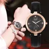 Zegarek luksusowy moda kobiety oglądają eleganckie małe damskie kwarc 2023 prosty diamentowy zegar ze skóry żeńskiej reloJ de Mujer