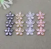 Pendentif Colliers 5 pcs Métal Cuivre Micro Pave CZ Fleur Lien Perles Cubique Zircone Connecteur pour la fabrication de bijoux