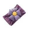 Baby Flower Ribbon Hair Accessories Nylon Headdress Children's Hair Band Sp￤dbarn Mjuk pannband 1453