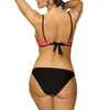 Dames badmode bedrukt eendelig zwempak push up dames sieraden uitsparing punt single gini sexy string strandkleding