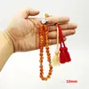 Strand Boncuk Strands Man'ın Tespih Müslüman Tasbih Reçine Ambers Misbaha 33 66 99Beads 2023 Tasarım El yapımı pamuk püsküllü Metal Eşleştirme