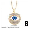 Collane con ciondolo Bohemian Vintage Turkish Evil Blue Eye Moda Clavicola Catena Dichiarazione Collana lunga Gioielli da donna Femme Collares Dhzpz