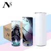 USA Entrepôt Sublimation Gobelets Blanc 20 oz Blancs Droit Blancs Presse À Chaleur Tasse Tasse Avec Paille 2 Jours De Livraison ss0125