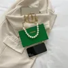 Shoulder Bags Fashion Elegant Women's Luxury Handbag With Pearl Chain PU Leather Small Messenger Bag Wedding Party Box Clutch Purse