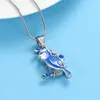 Pendentif Colliers Rouge / Bleu Cardinal En Acier Inoxydable Collier De Crémation Pour Les Cendres Des Êtres Chers Oiseau Souvenir Urne Mémorial Bijoux Femmes MenP