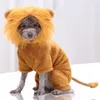 Vêtements pour chiens XYF Vêtements à quatre pattes Quatre saisons Chaud Flanelle Chat Teddy Bichon Combat Transformation Lion Vêtements pour chiens