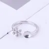 Ringos de cluster 925 anel de casamento de noivado de prata esterlina para mulheres cristal de 6 a 11 mm de pérola ou redonda semi-monte DIY Pedra