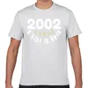 Herren T -Shirts Tops Shirt Männer 2002 Ein Star ist 18. Geburtstag cooler lässiges schwarzes Geek Print Männlich T -Shirt xxx