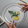 Plates High-end Glass Plate Fruit Platter Thick And Durable Salad Dessert Cake Large Flat Traysdecorative