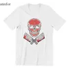 Men's T Shirts Skull Meat T-shirt Print Vintage Punk Tops Cool Plus Size Clothing 25836