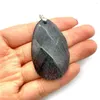 Pendant Necklaces 1pcs Natural Stone Dragon Pattern Agate Cut Surface Irregular Shape DIY Necklace Jewelry Making Supplies Accessories