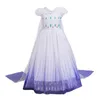 Fille Robes Halloween Party Snow Chidlren Costumes 4-10 Ans Filles Cosplay Princesse Robe Enfants Anniversaire Up