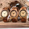 Avanços de pulso Bird L-G23 Drop vintage OEM Zebra Wood Wood Watch Men's Gênero Handmade Quartz Wooden Wristwatch Custom LogowristWatches Thun22