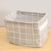 Opvouwbare bin opbergtassen voor flessen potten kast speelgoed doos doek container organizer stoffen mand thuis bureaubladzakken pakket van 2 1223863