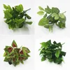 Decorative Flowers & Wreaths Artificial Plant And Leaves Plastic Green Grass Bonsai False Leaf Bush Decorated For Family WeddDecorative
