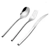 Set di stoviglie Set di stoviglie di lusso Coltello Forchetta Cucchiaio Posate da tavola in acciaio inossidabile Dispositivo da cucina Posate Zero rifiuti