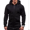 Men's Hoodies Brand Fashion Hooded Zipper Sweatshirt Long Sleeve Jumper Outwear Coat Casual Solid Tops