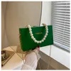 Sacs à bandoulière mode élégant sac à main de luxe pour femmes avec chaîne de perles en cuir PU petit sac de messager boîte de fête de mariage pochette sac à main