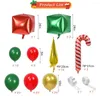 زخرفة الحفلات 1PACK عيد ميلاد بالونات 3D XMAS شجرة الأيائل البالون موضوع الكرة NAVIDAD 2023 السنة GLOBOS