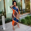 Etnisk kläder Fashion African Dress for Women Plus Size Dashiki Print Elegant Design Party Sexig Bodycon Casual Vintage Maxi