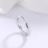 Wedding Rings Kolmnsta 4mm Stainless Steel For Women Girls Polished Silver Round Solitaire CZ Cubic Zirconia Band Ring