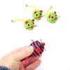 Cat Toys 1PCs 4cm Ball Toy Lovely Cartoon Stripe Nylon Rope Round Mouse Long Tail Bell Pet Dog Bite Play Chasing