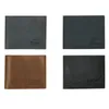 Portefeuilles 2023 Wallet Men Business Multi-Card Slots PU Leather Coin Portemones Organisator Big capaciteit Mannelijk Korte geldtas Kleur Zwart Brown