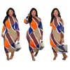 Etnisk kläder Fashion African Dress for Women Plus Size Dashiki Print Elegant Design Party Sexig Bodycon Casual Vintage Maxi