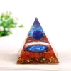 Dekorativa figurer 1pc naturlig kristall grus reiki pyramid orgonit silikon mögel harts dekor hantverk smycken som gör mögel chakra